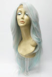 Heat friendly synthetic long lace front wig color angel breath