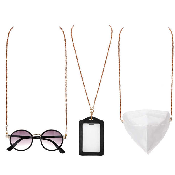 Beaded Chain for Masks Glasses ID Holder