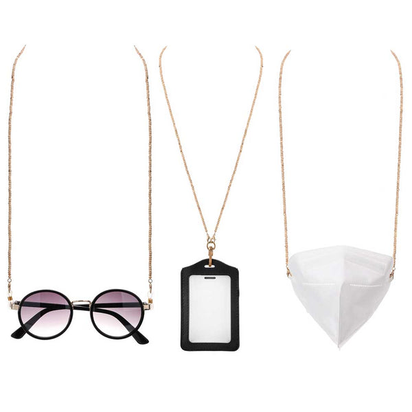 Beaded Chain for Masks Glasses ID Holder