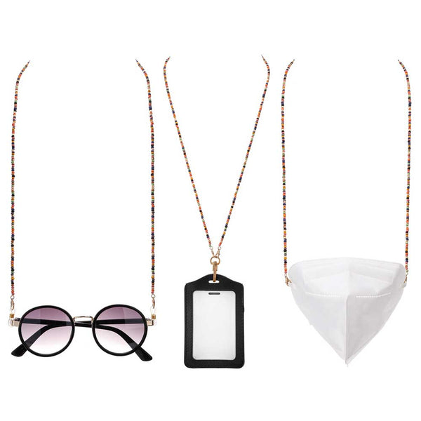 Beaded Chain for Masks Glasses ID Holder
