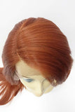 Heat friendly synthetic long lace front wig color bright auburn
