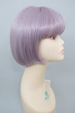 Reia wig chin length bob with bangs in color light purple