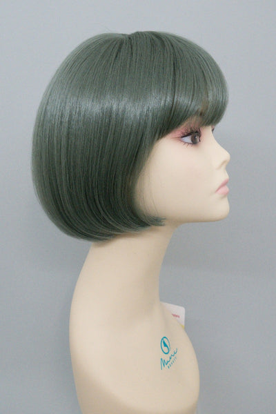 Reia wig chin length bob with bangs in color light khaki