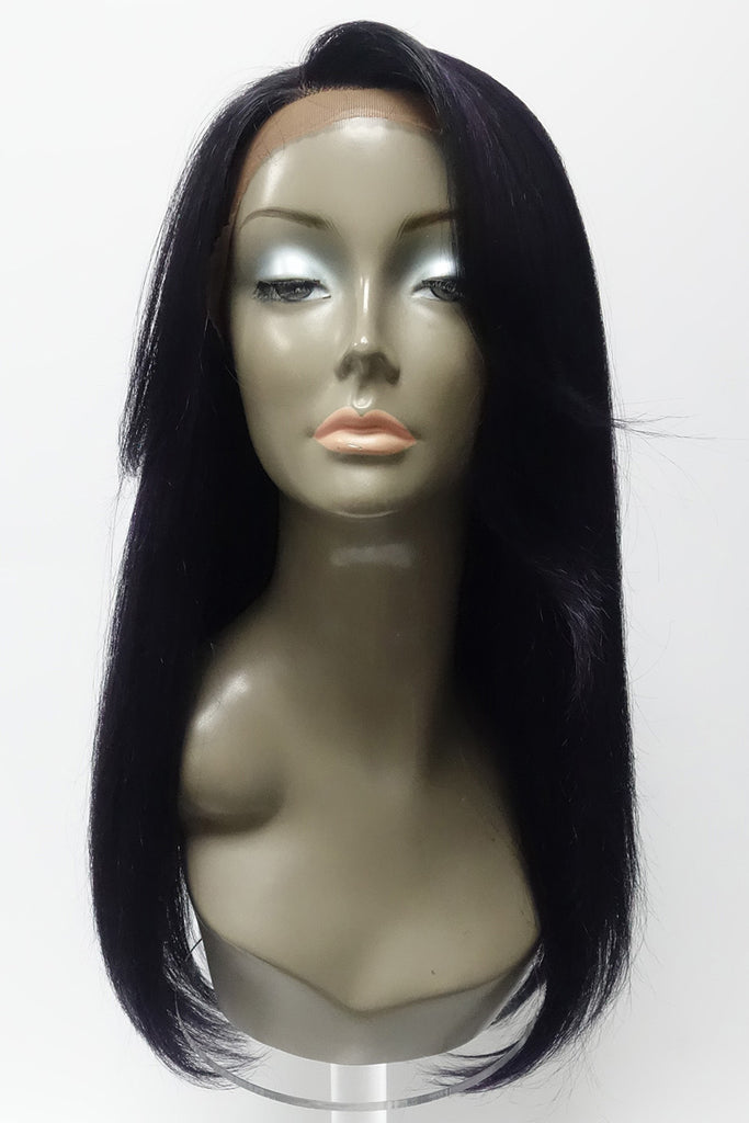 VH-2 | Human Hair Blend Natural Relaxed Texture Lace Front Wig